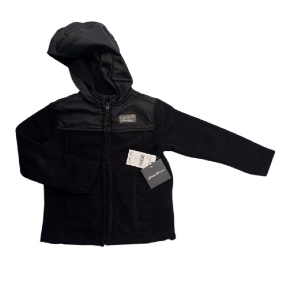 Eddie Bauer Kids Black Hooded Puffer Jacket